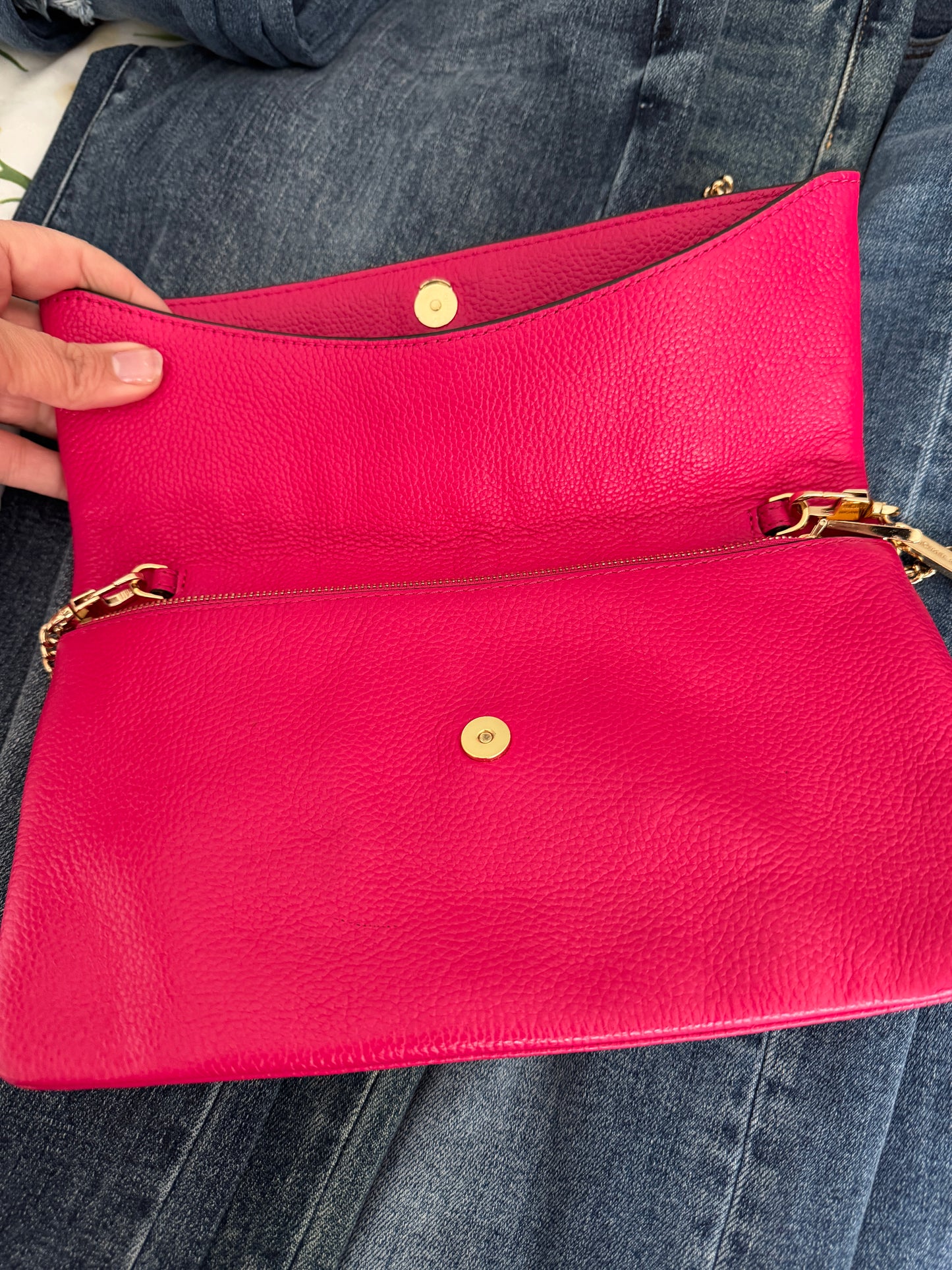 Pre Owned Michael Kors Hot Pink Clutch