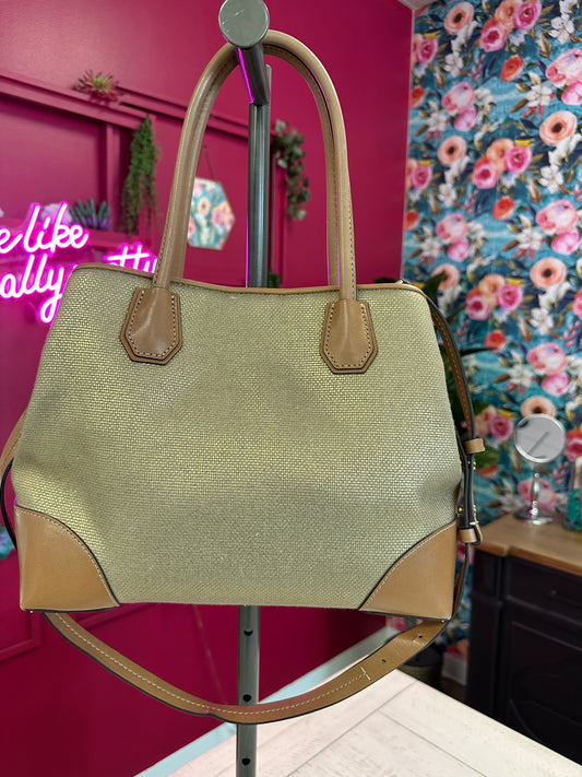 Pre Owned Authentic Michael Kors Gold Tote Bag
