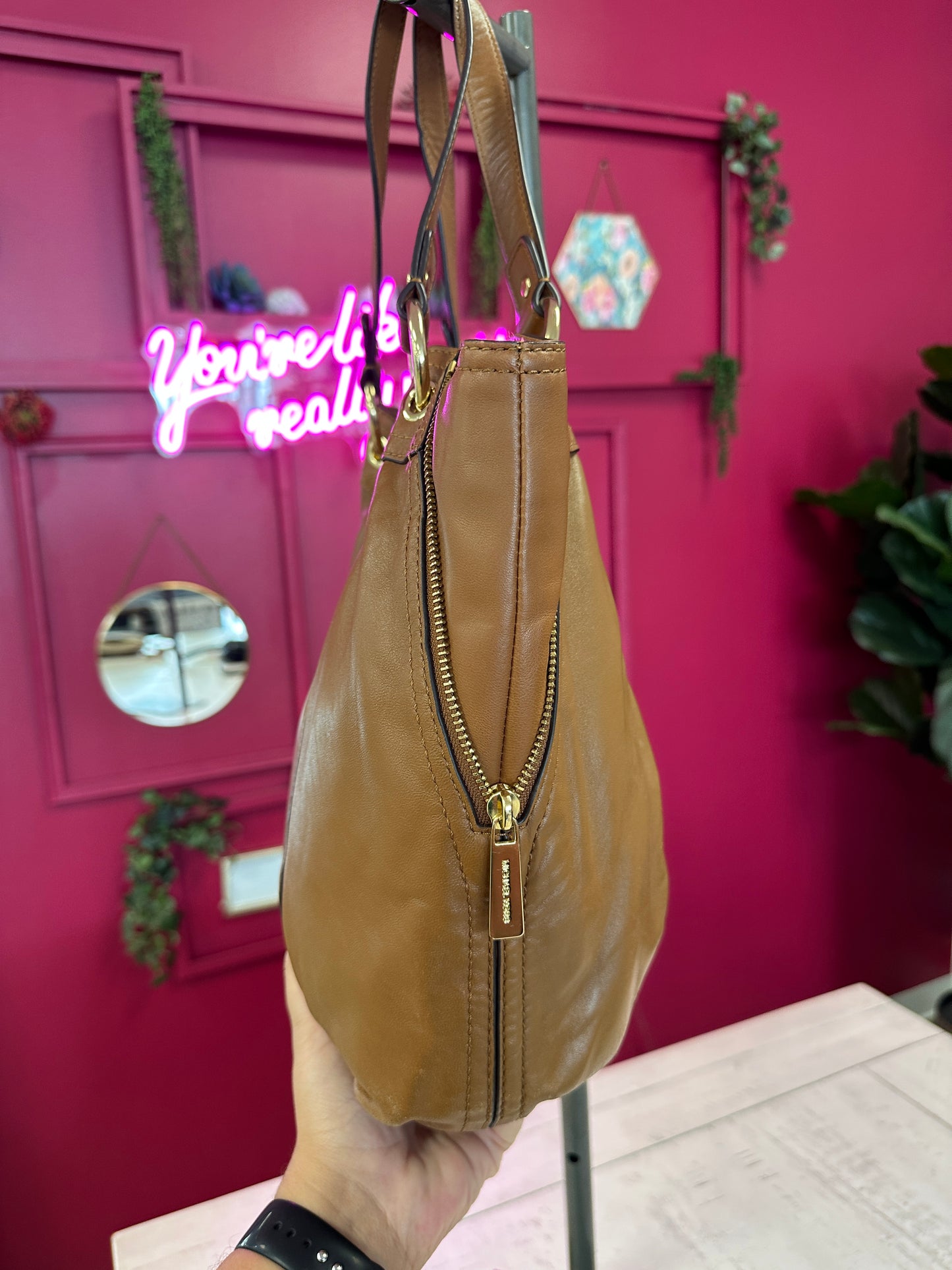 Pre Owned Michael Kors Leather Tote