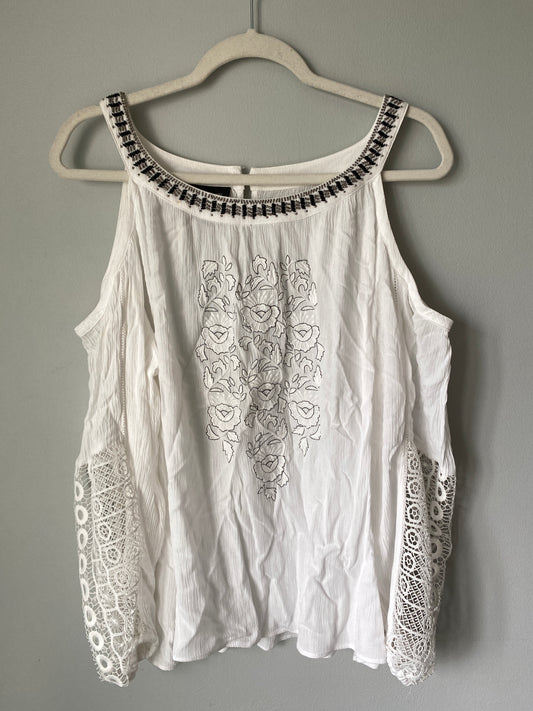 INC Cold Shoulder Top Size L