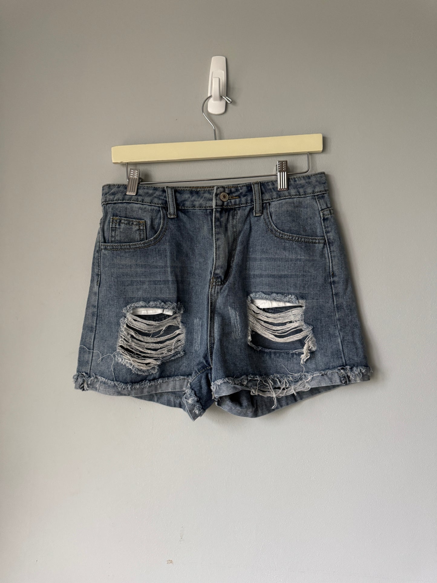 Source Unknown Distressed Denim Shorts Size L