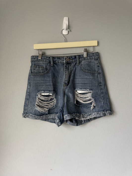 Source Unknown Distressed Denim Shorts Size L