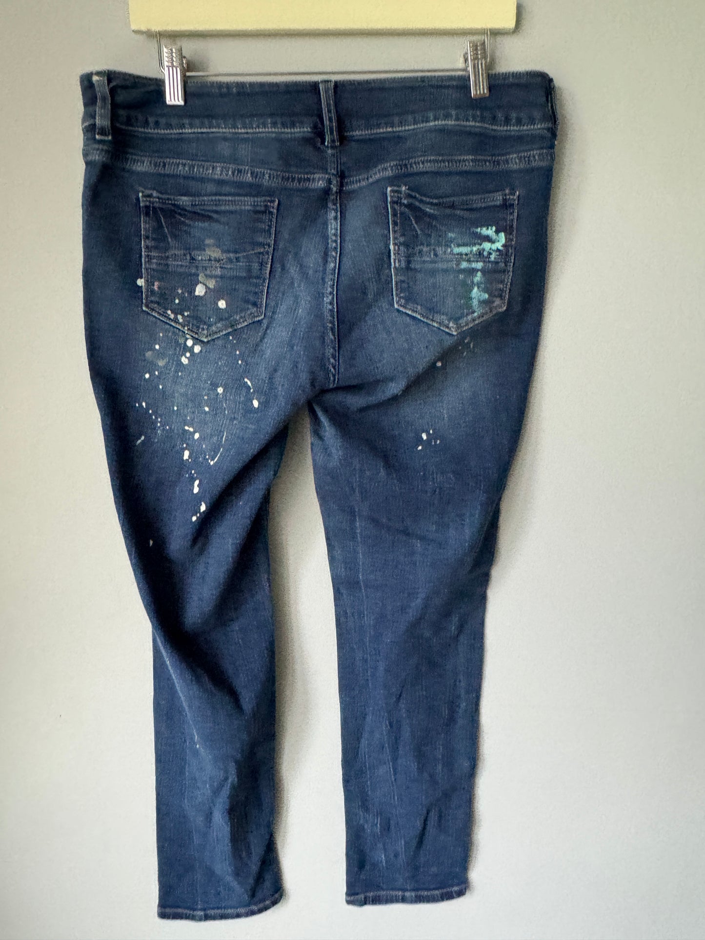 Soho Boyfriends Jeans with Paint Splatter Size 12