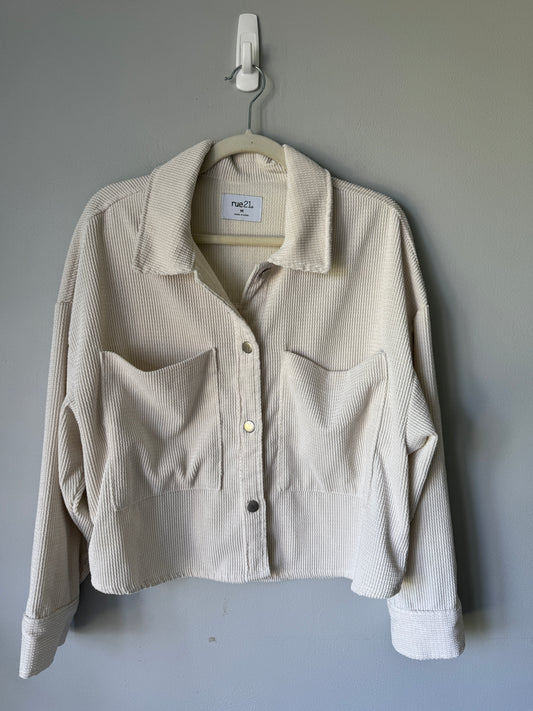 Rue 21 Crop Button Down Shacket Size M