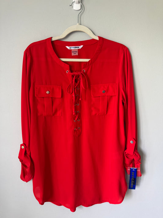 Nygard Red Blouse Size Medium - NWT