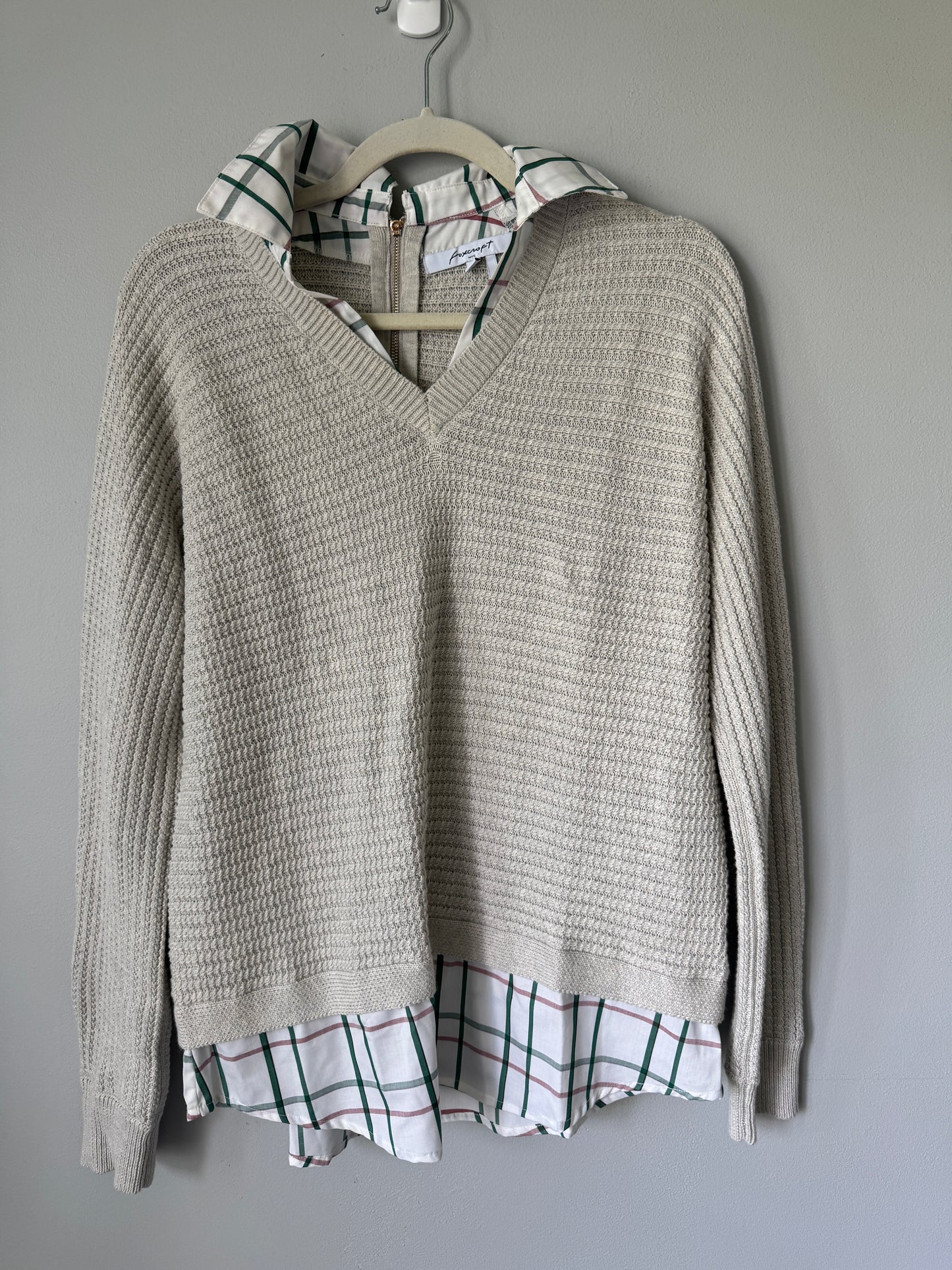 Foxcroft Twofer Sweater  Size Small