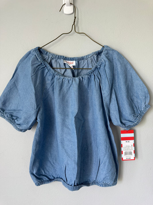 Cat & Jack Girls Denim Top - Size 8 - NWT