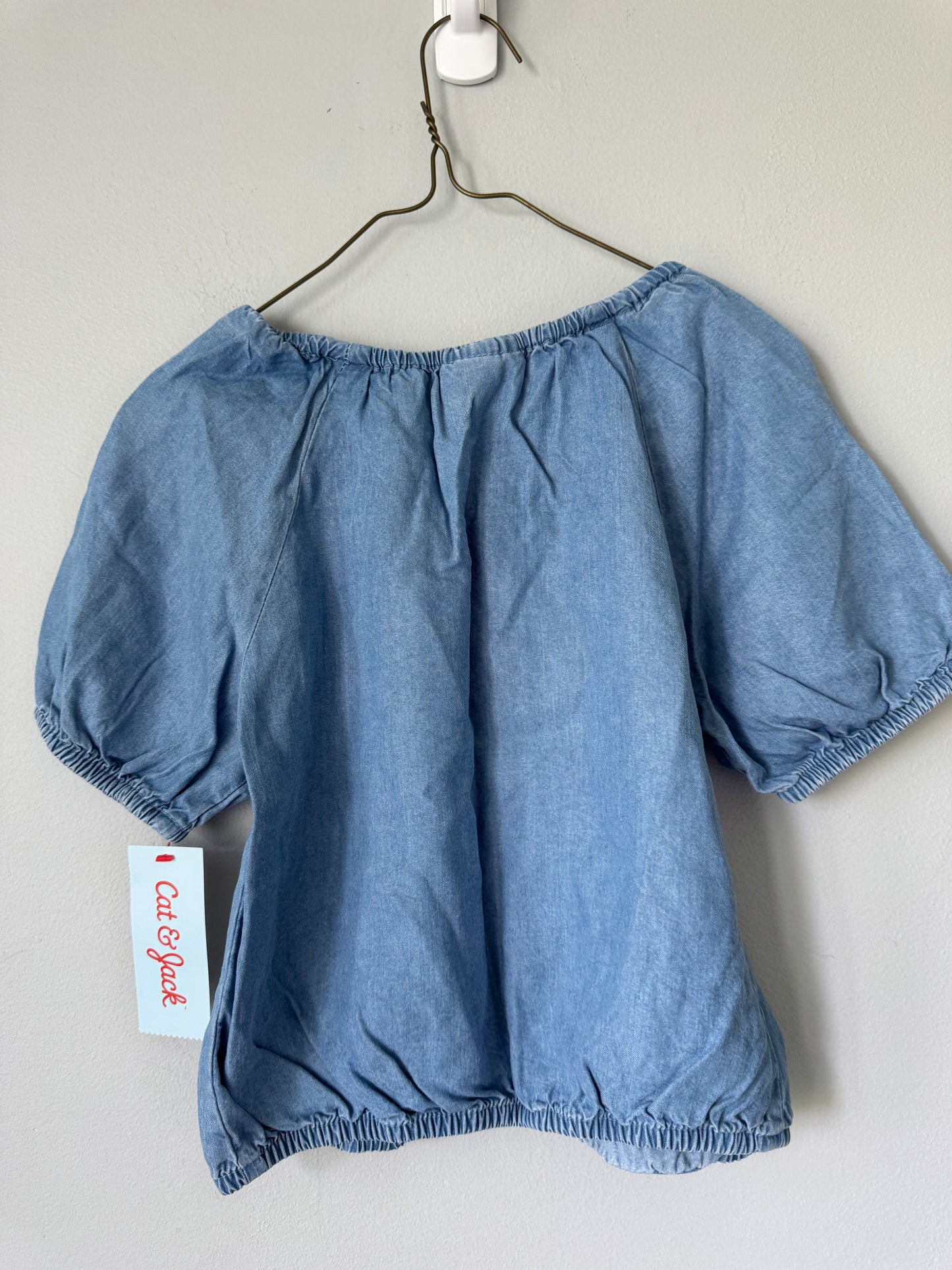 Cat & Jack Girls Denim Top - Size 8 - NWT