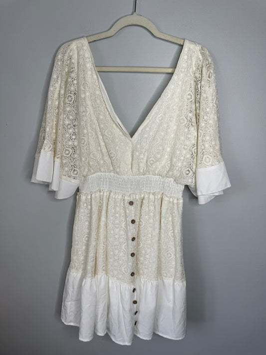 Trendy Cream Dress Size Large