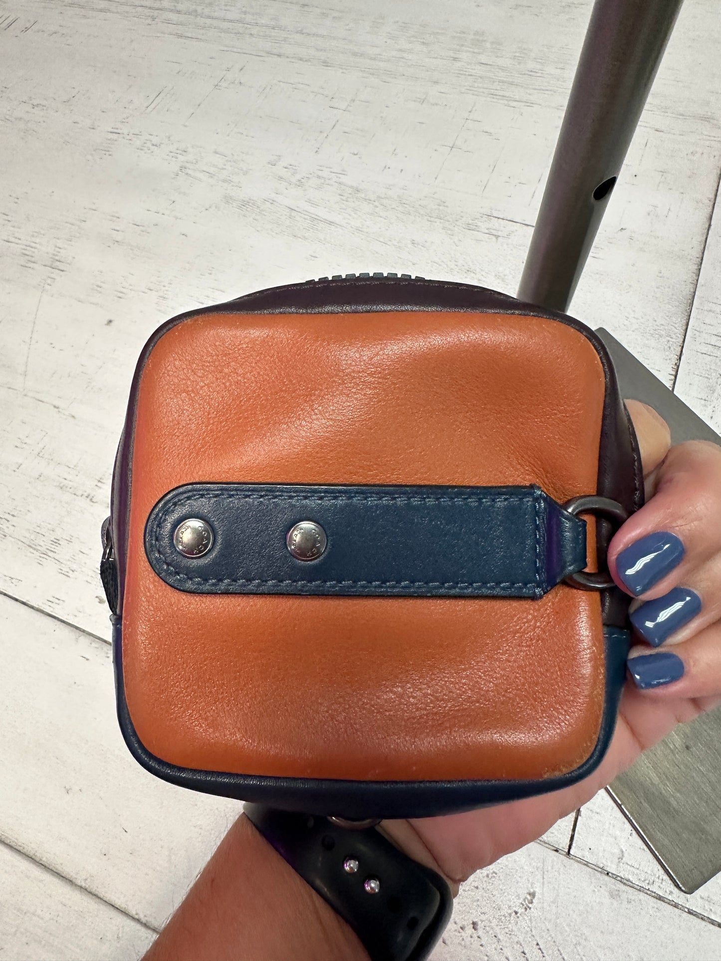 Pre Owned Coach Hybrid Pouch in Colorblock with Coach Patch