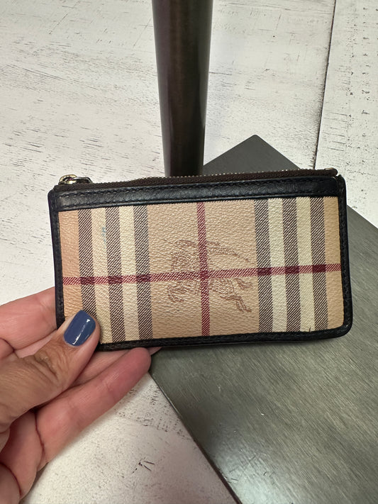 Pre Owned Burberry  Haymarket Check Lindal Coin and Card Case