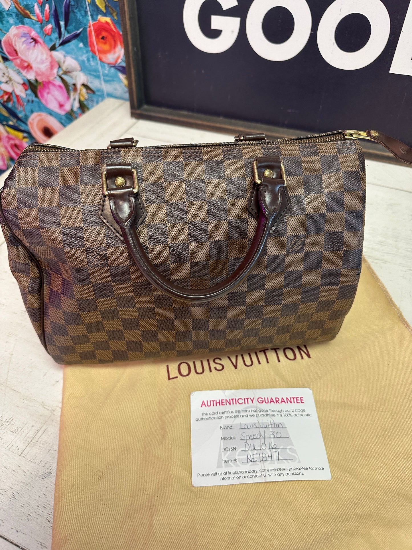 Pre Owned Damier Ebene Speedy 30