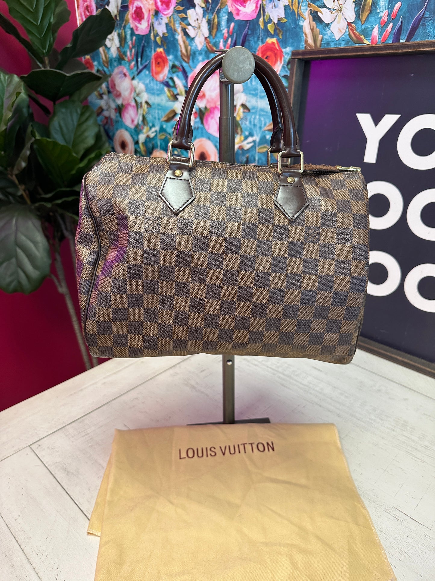 Pre Owned Damier Ebene Speedy 30