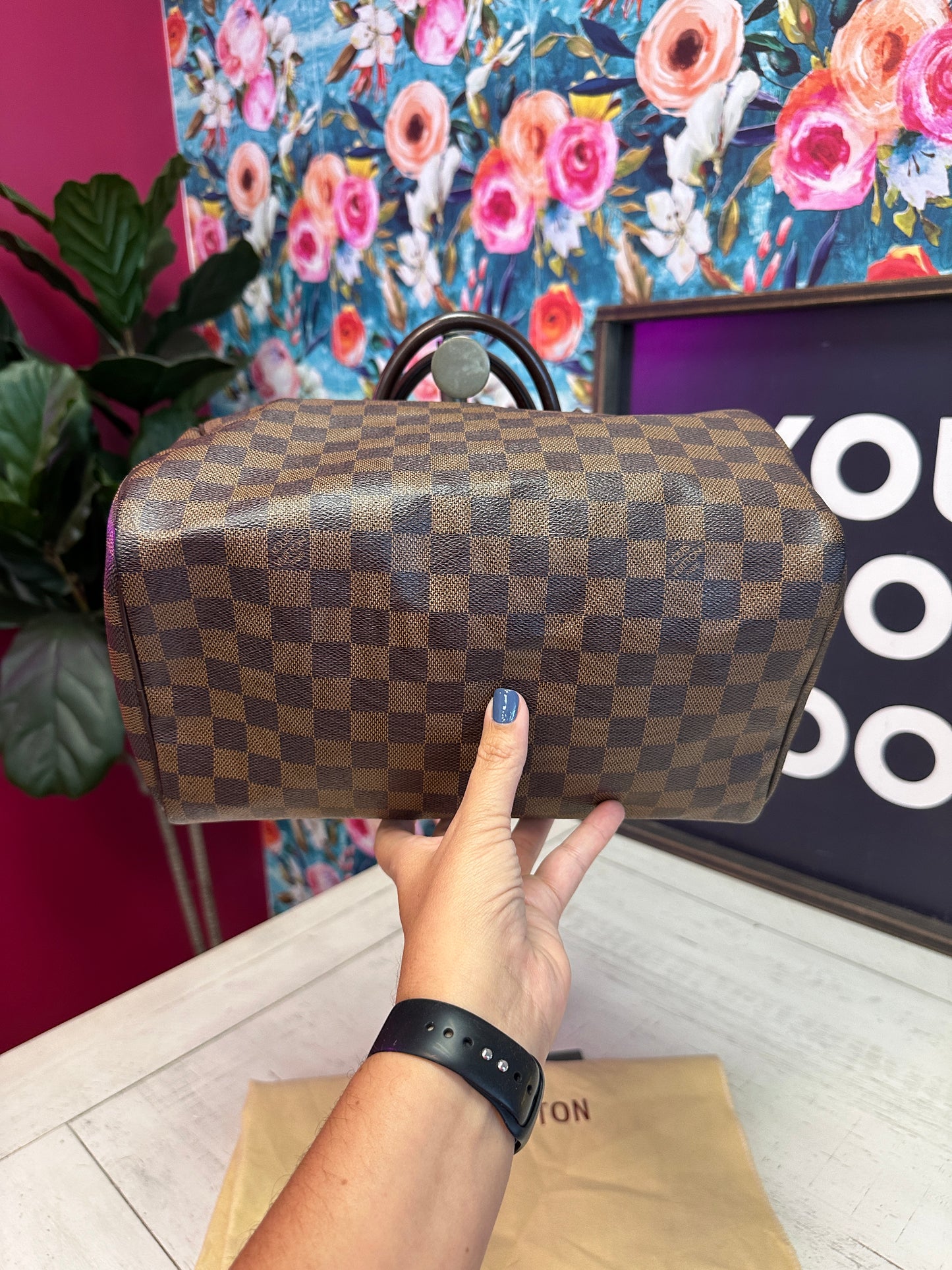 Pre Owned Damier Ebene Speedy 30