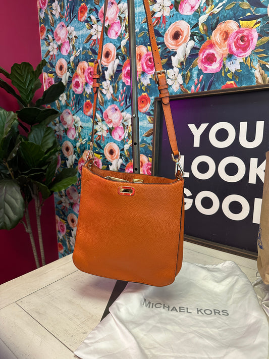 Pre Owned Michael Kors Orange Leather