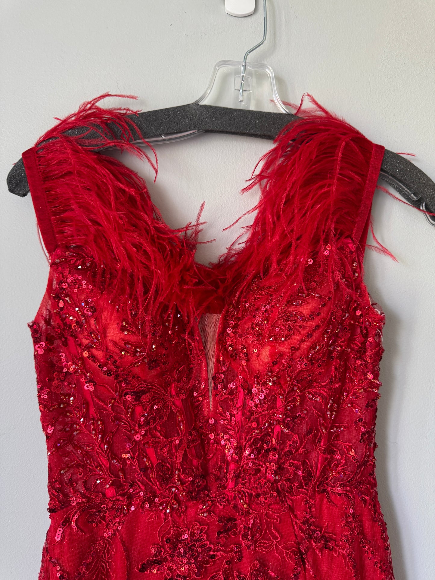 Sherri Hill Feather Formal Gown Size 6