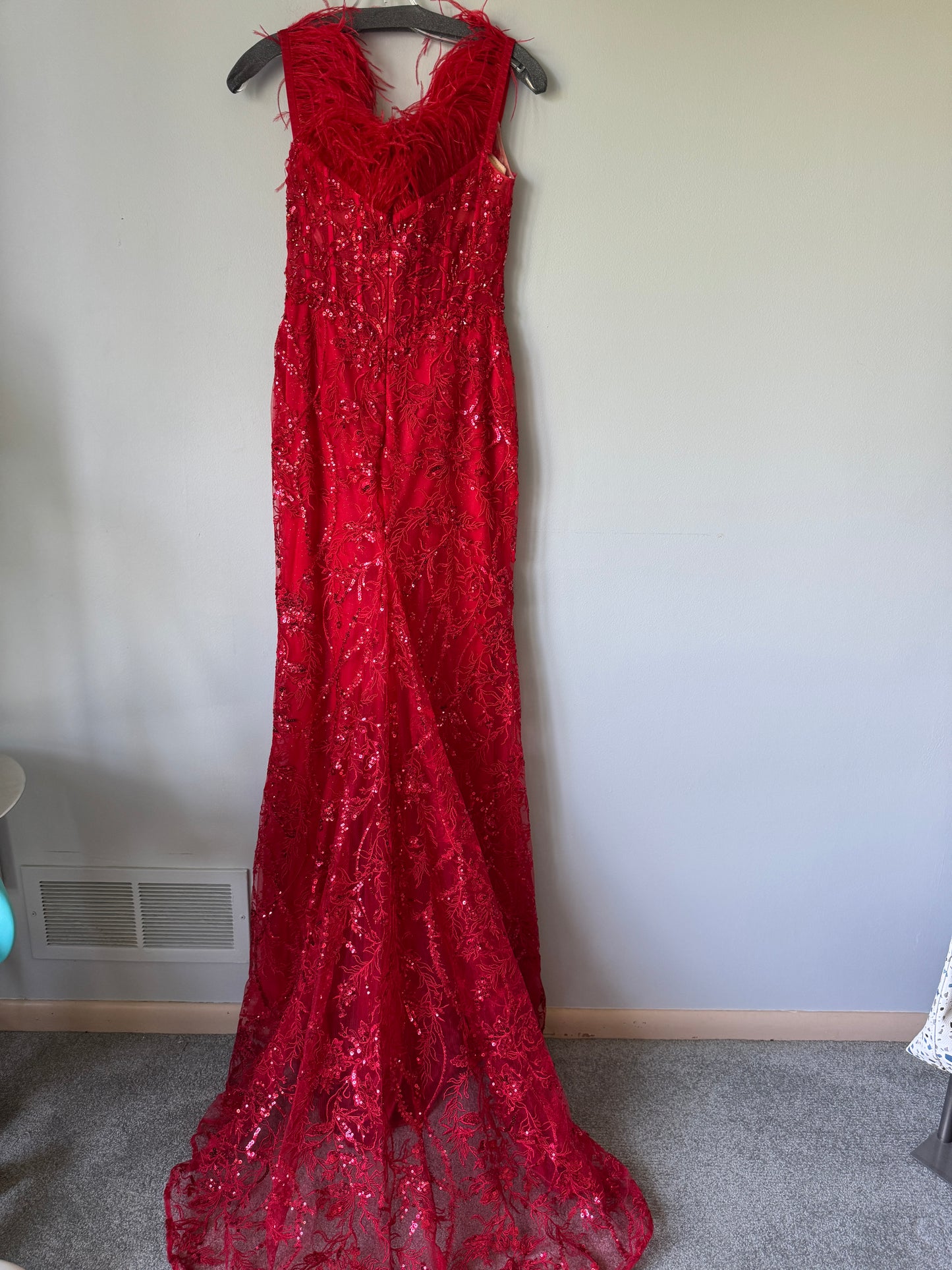 Sherri Hill Feather Formal Gown Size 6