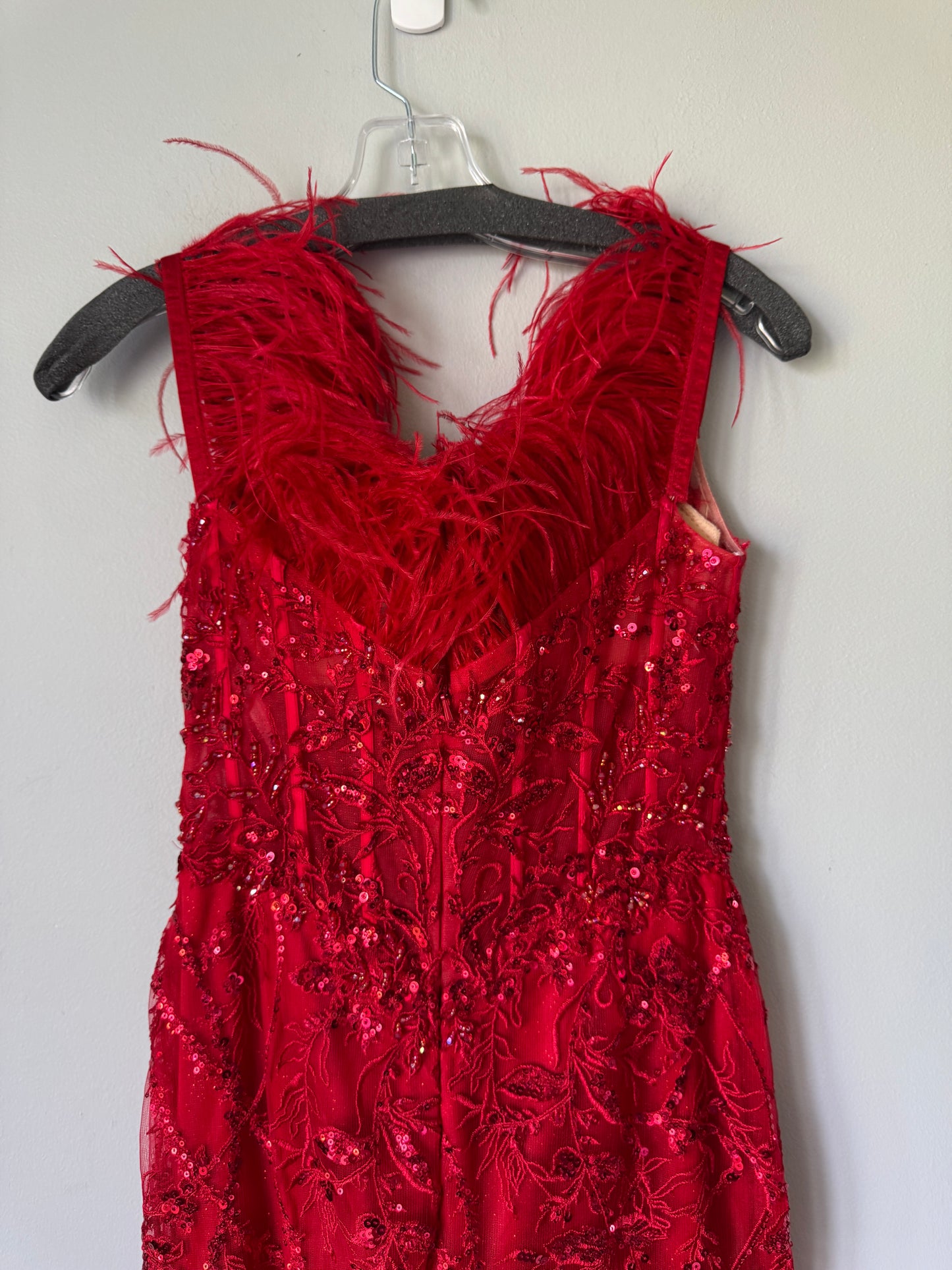 Sherri Hill Feather Formal Gown Size 6