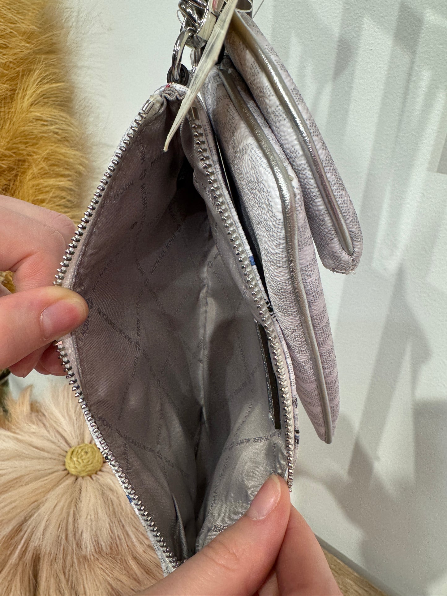 Pre Owned New with Tags Michael Kors Ski Bag and Wristlet Set Sold Separately