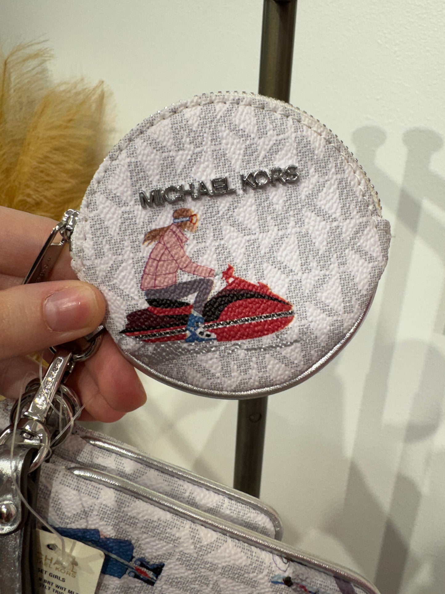 Pre Owned New with Tags Michael Kors Ski Bag and Wristlet Set Sold Separately