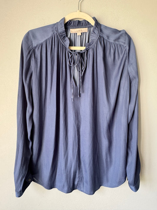 LOFT Blue Blouse Size Small