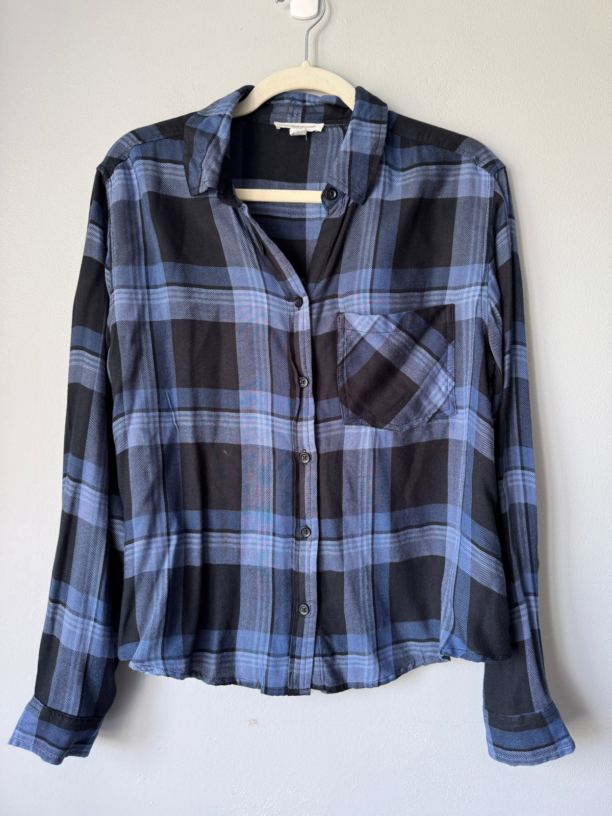 beachlunchlounge plaid top size medium