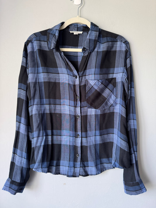 beachlunchlounge plaid top size medium