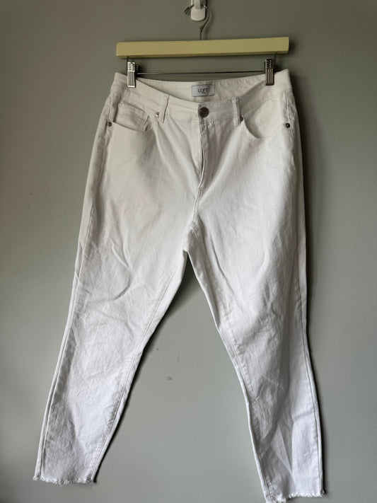 LOFT White Skinny Jeans Size 6
