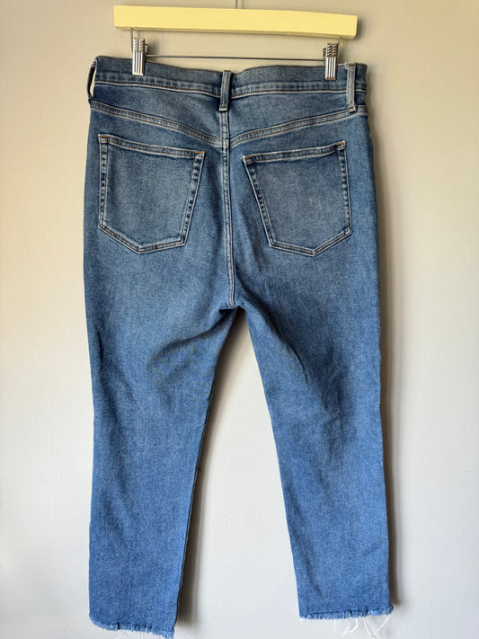 JCrew Essential Dark Blue Straight Jeans Size 29