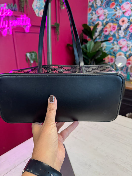 Pre Owned Michael Kors Clear and Black Tote