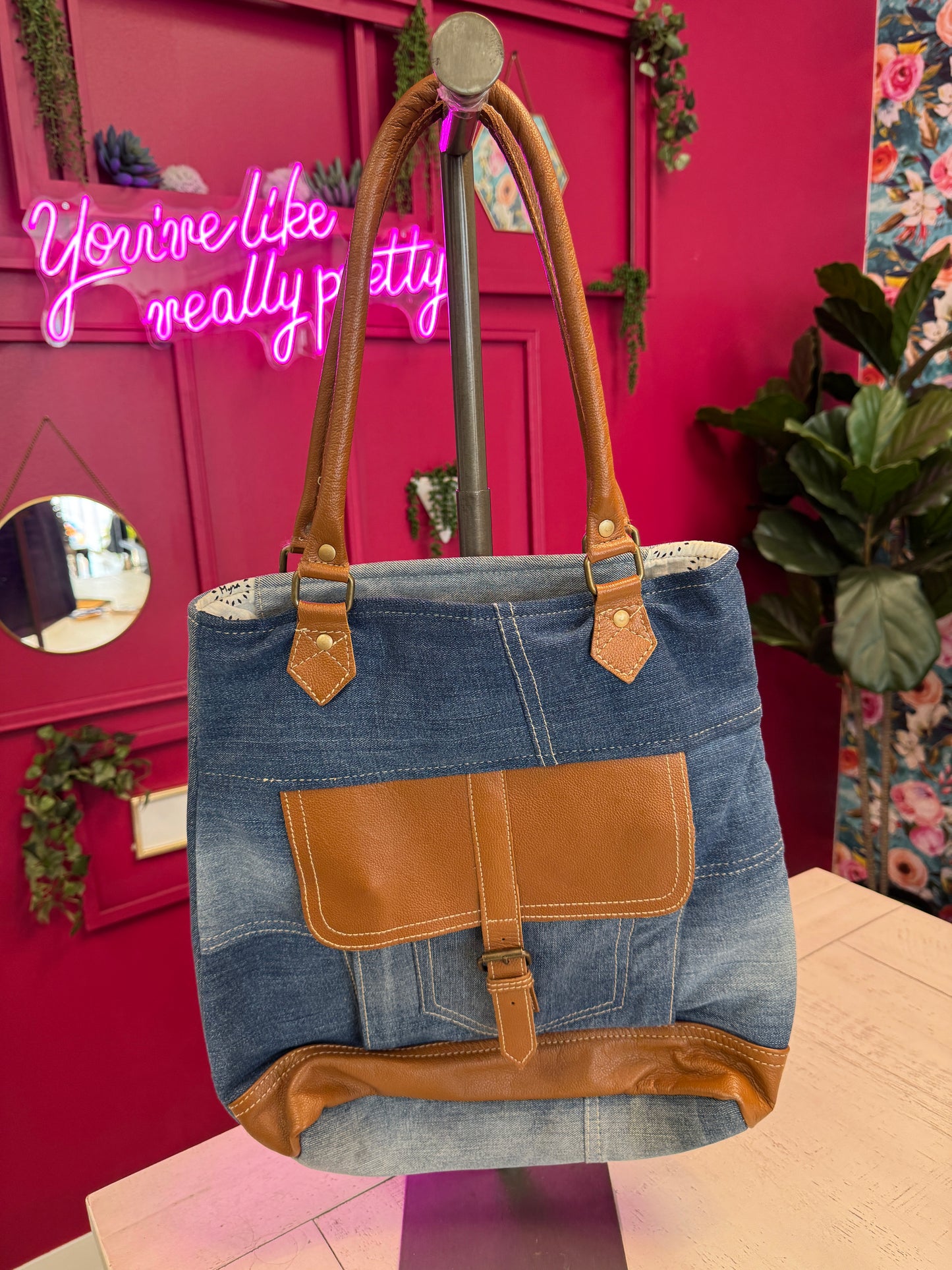 Pre Owned Myra Denim Tote