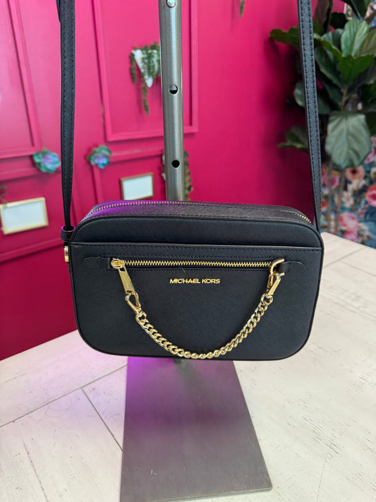 Pre Owned Designer Michael Kors Cross Body w/ Gold Chain