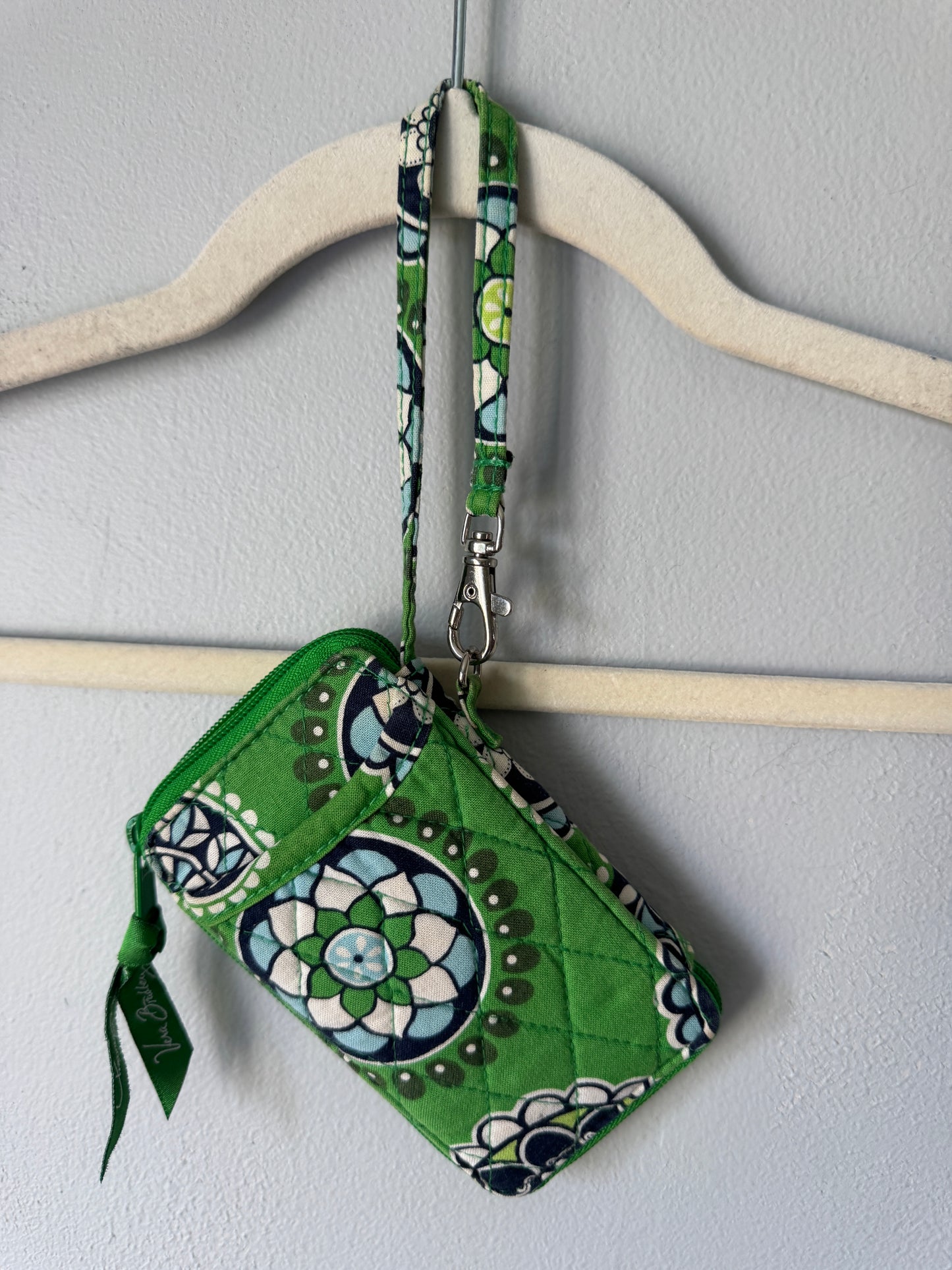 Vera Bradley Mini Wristlet in Cupcake Green