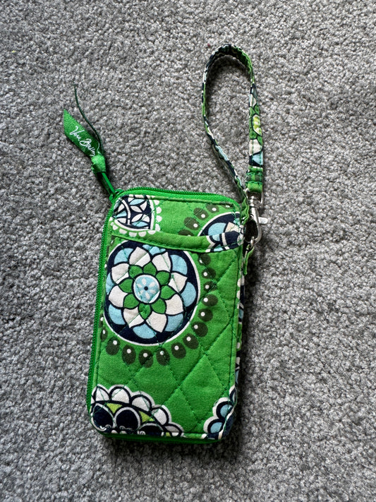 Vera Bradley Mini Wristlet in Cupcake Green