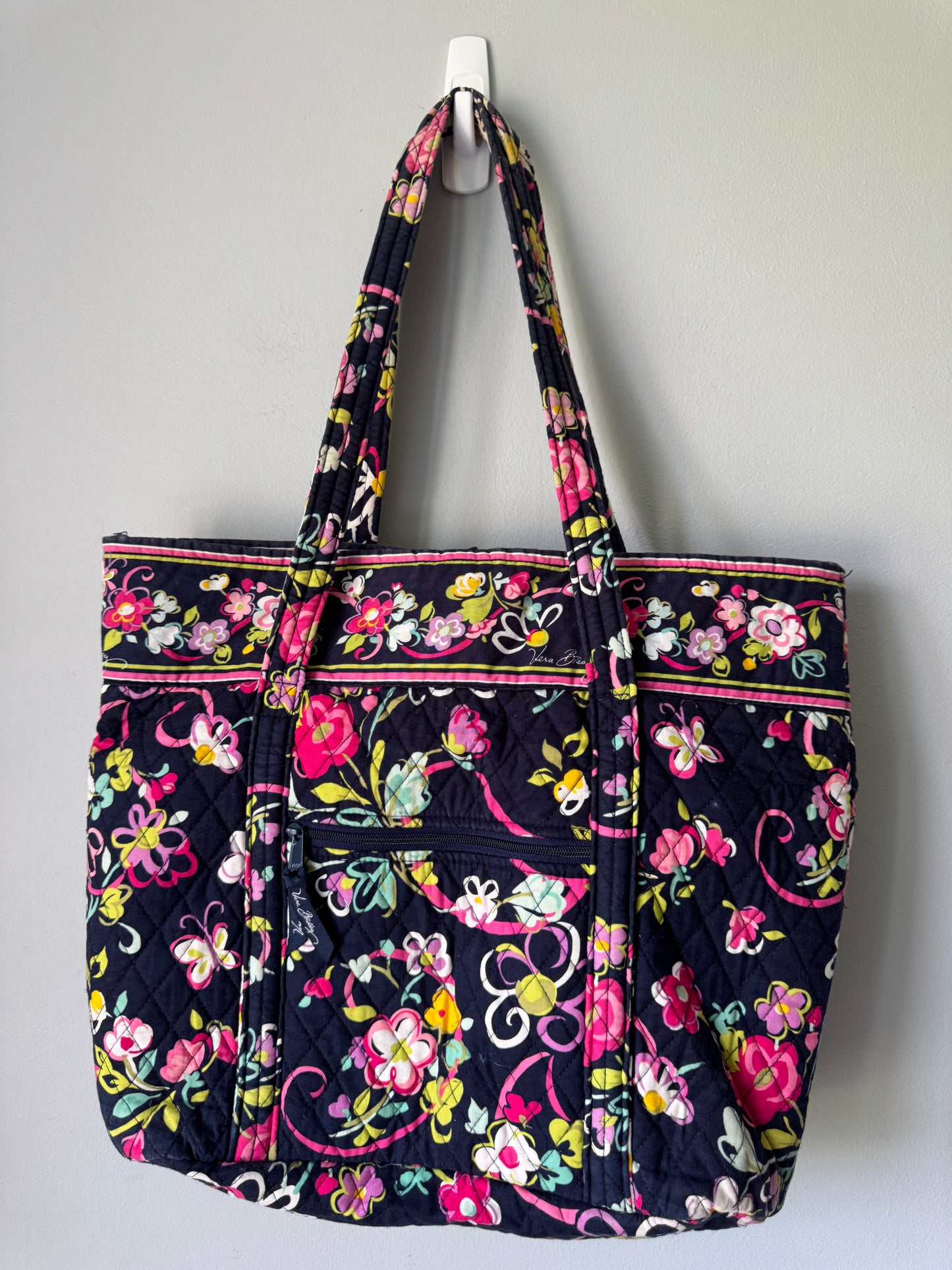 Vera Bradley Navy and Pink Floral Bag