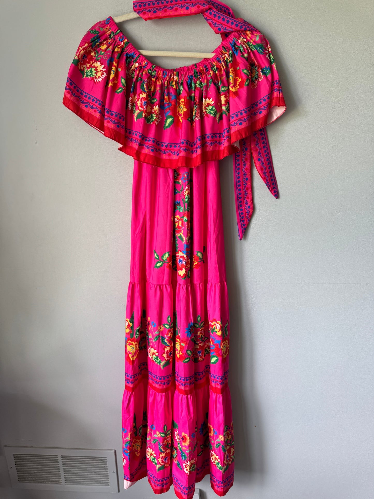 Floral Off the Shoulder Maxi Dress Size Small