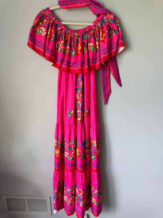 Floral Off the Shoulder Maxi Dress Size Small