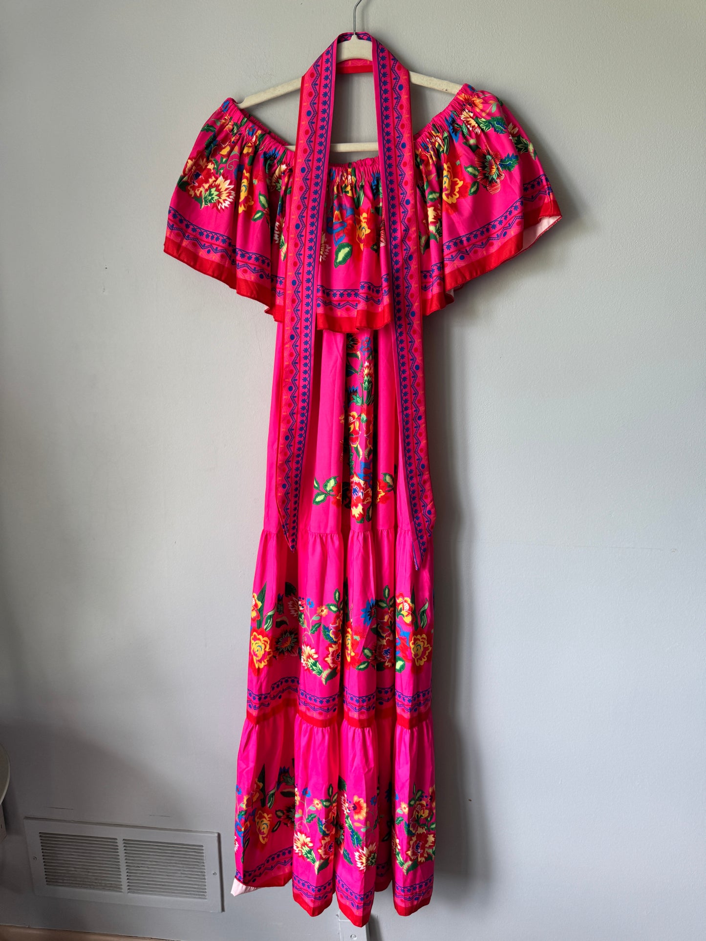 Floral Off the Shoulder Maxi Dress Size Small