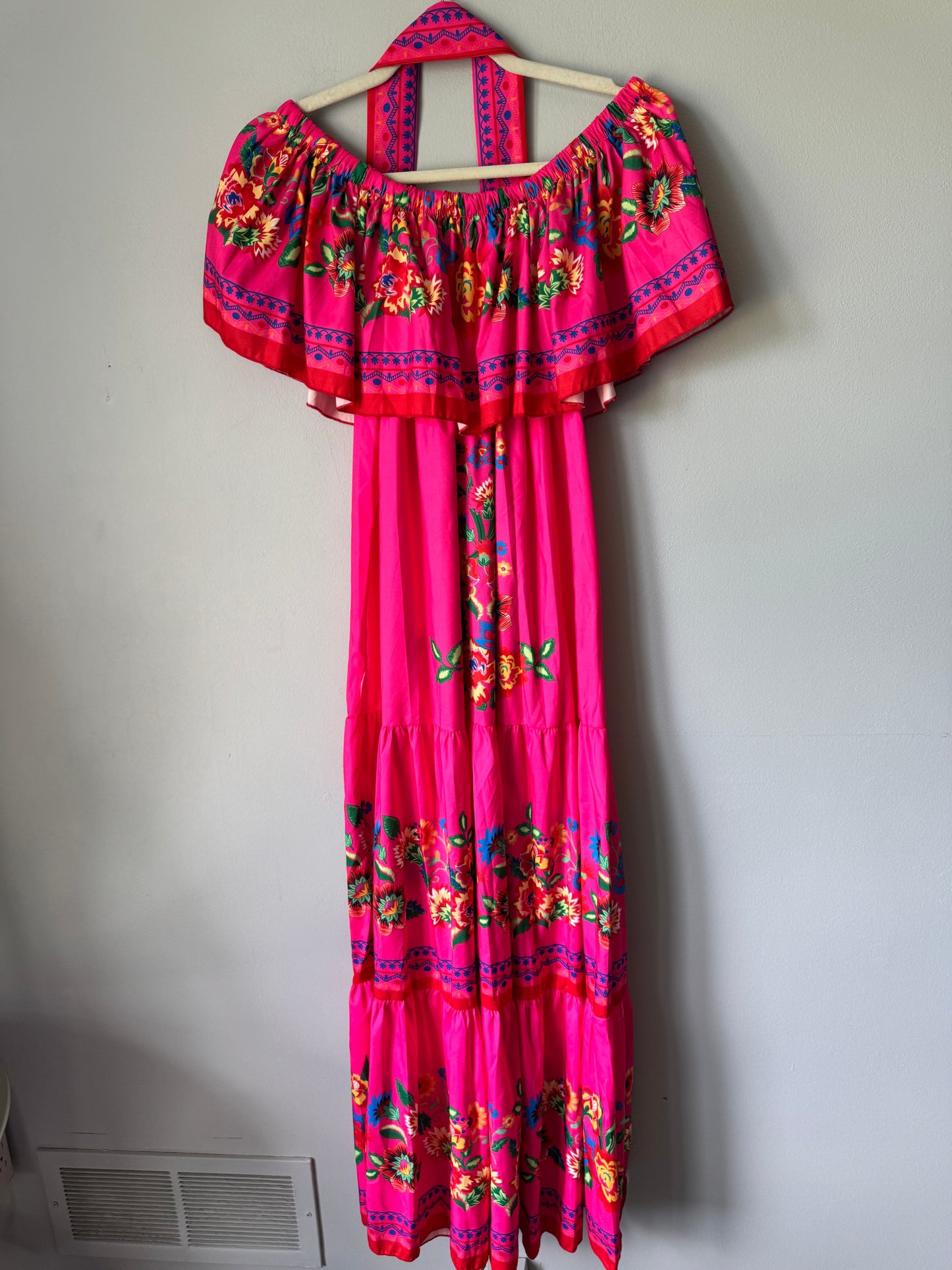 Floral Off the Shoulder Maxi Dress Size Small