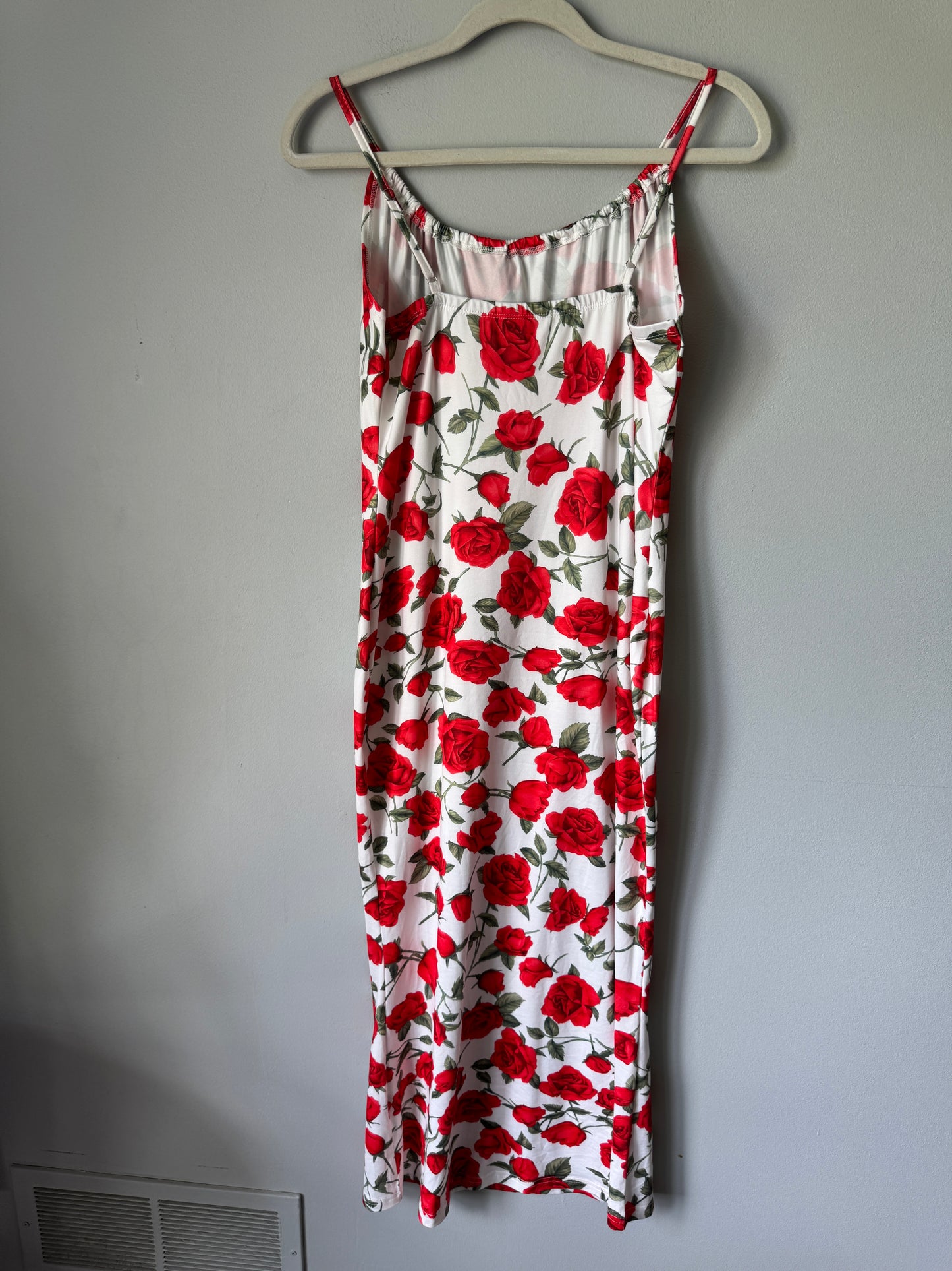 Floral Print Tie Front Midi Dress