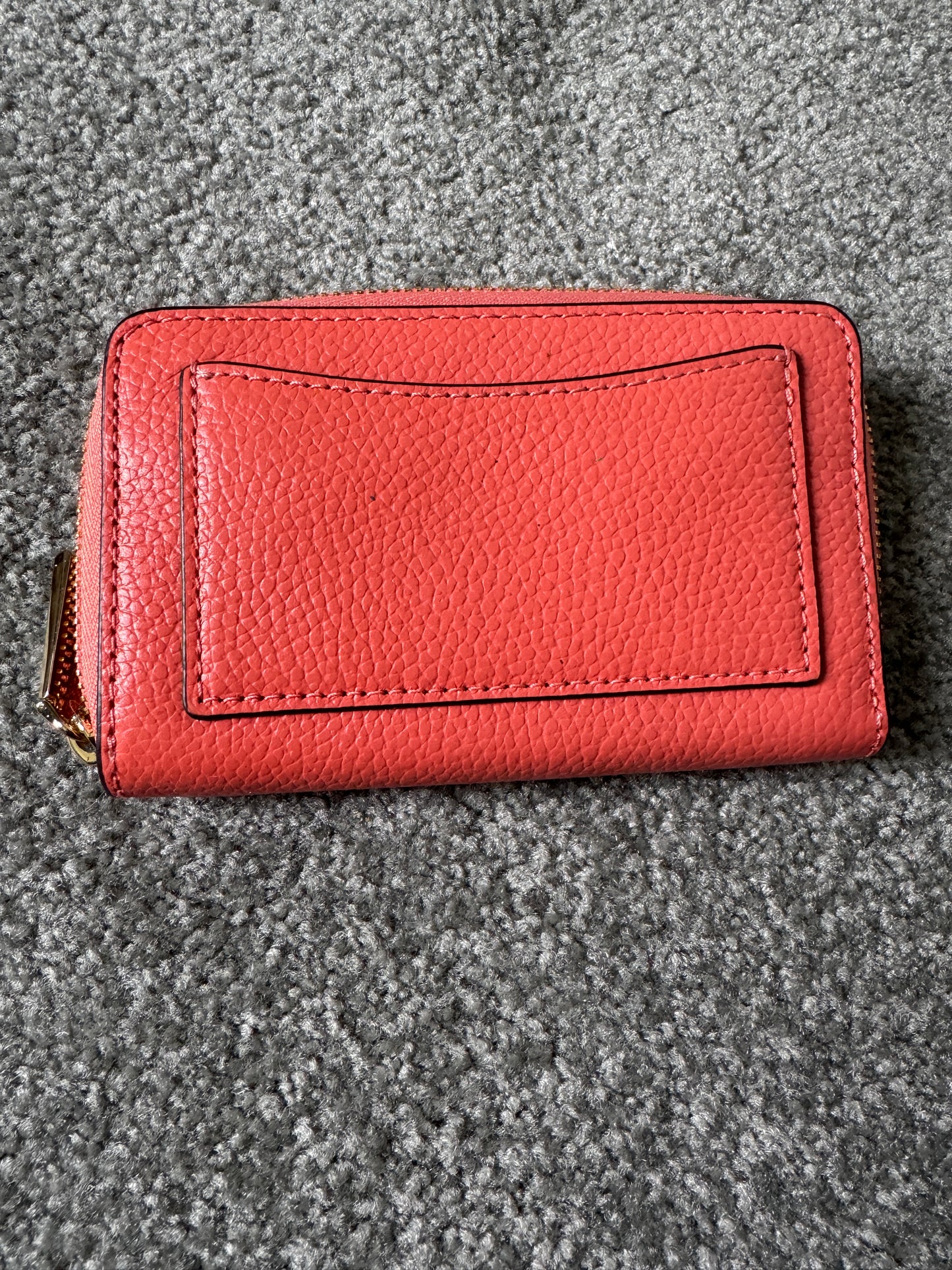 Pre Owned Authentic Michael Kors Jet Set Small Wallet in Coral