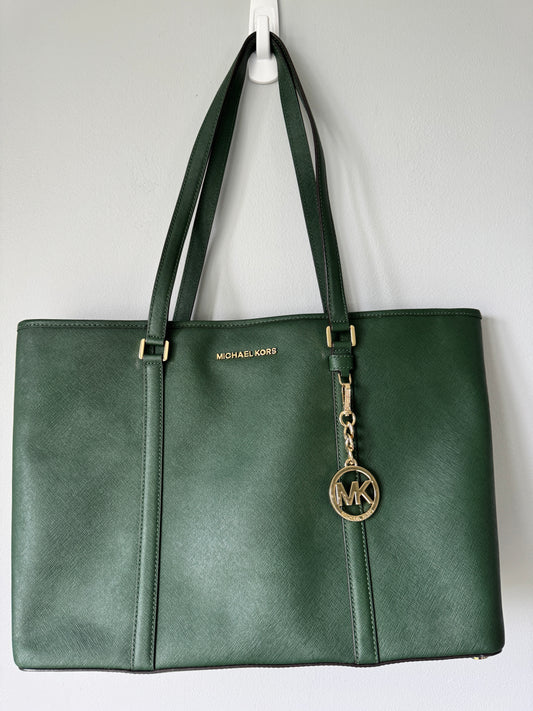 Pre Owned Authentic Michael Kors Sady Saffiano Leather Tote Bag
