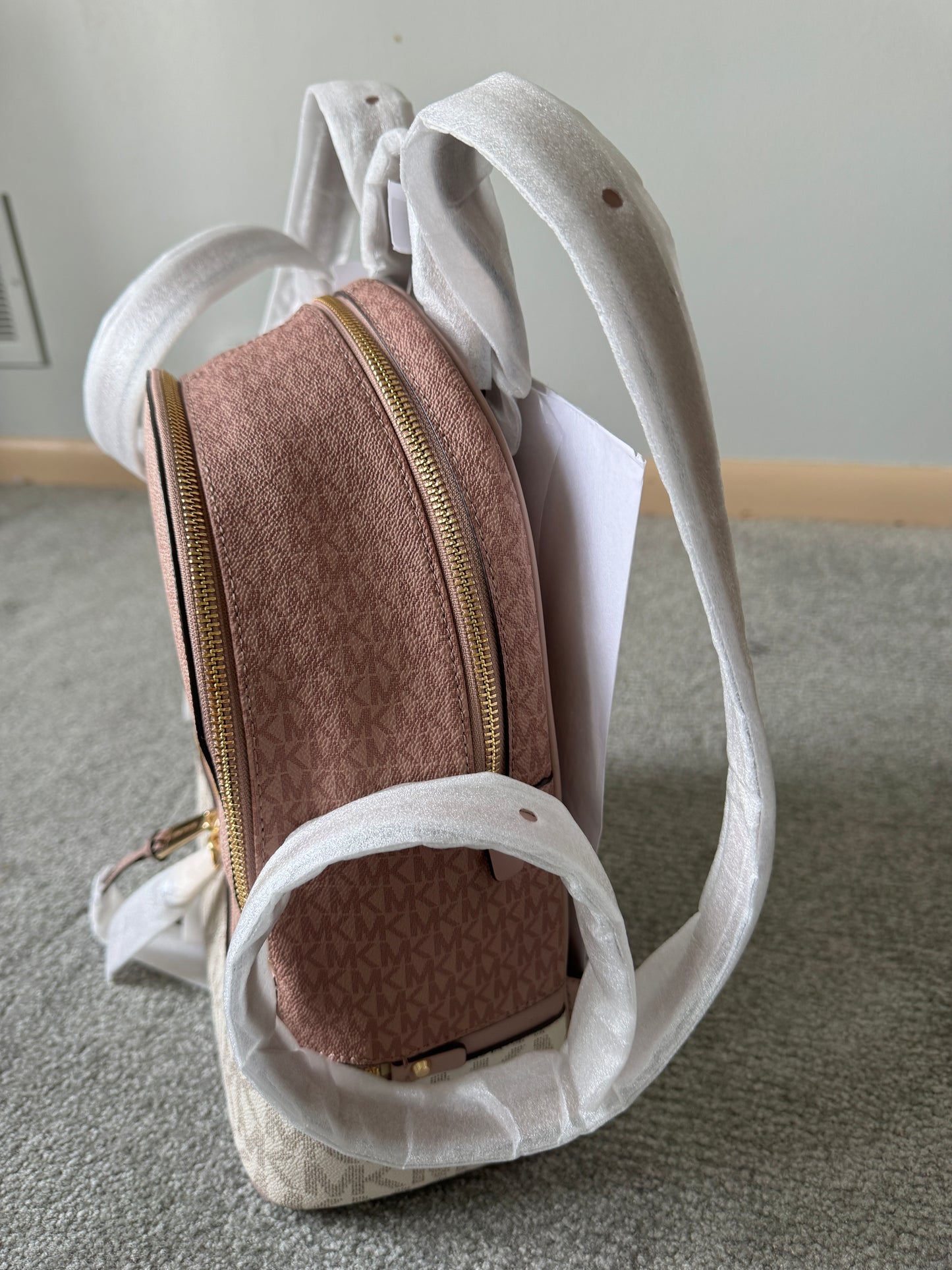 Pre Owned Authentic Michael Kors Rhea Zip Back Pack NWT