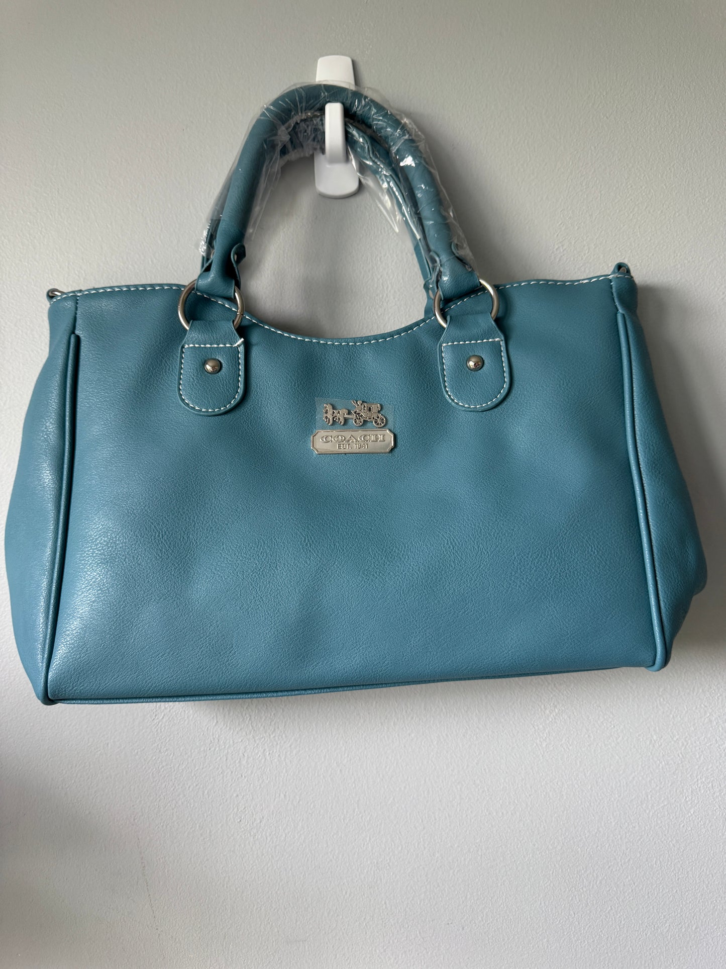 Pre Owned Authentic Vintage Coach Baby Blue Bag