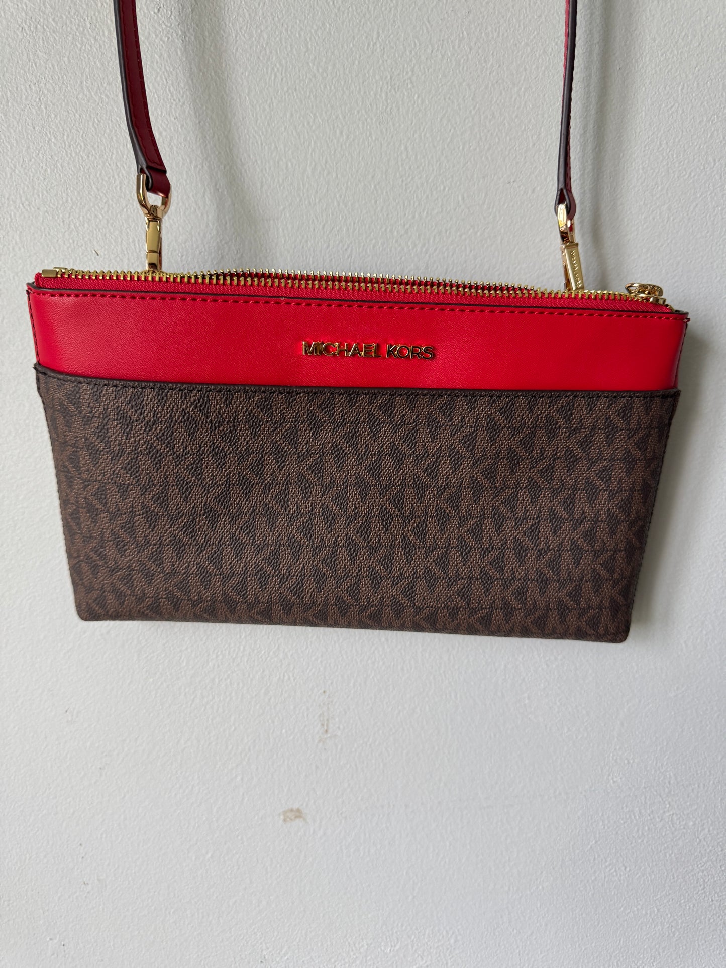 Pre Owned Authentic Michael Kors Maisie Pebbled Leather Tote 3 in 1 Tote