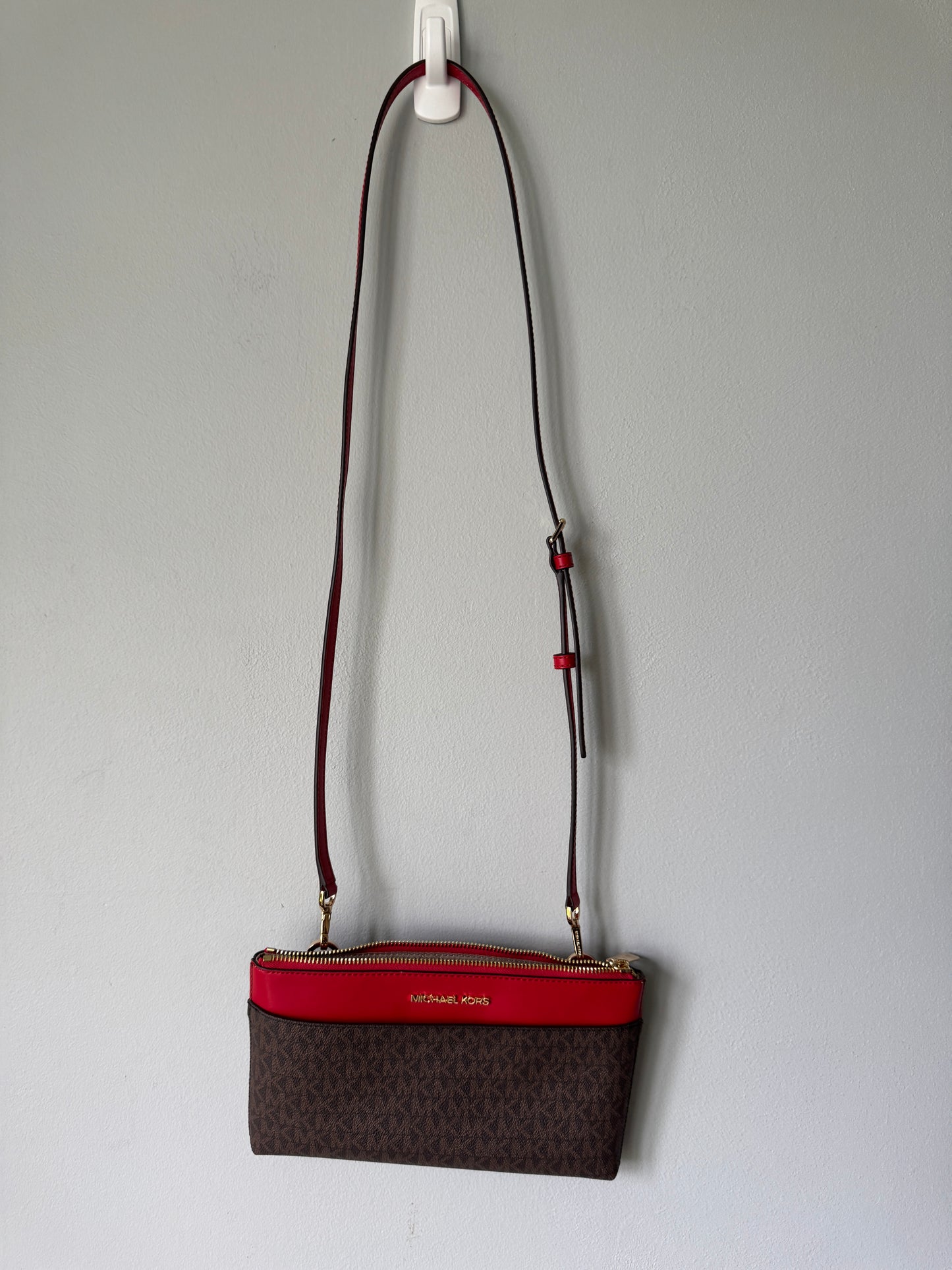 Pre Owned Authentic Michael Kors Maisie Pebbled Leather Tote 3 in 1 Tote